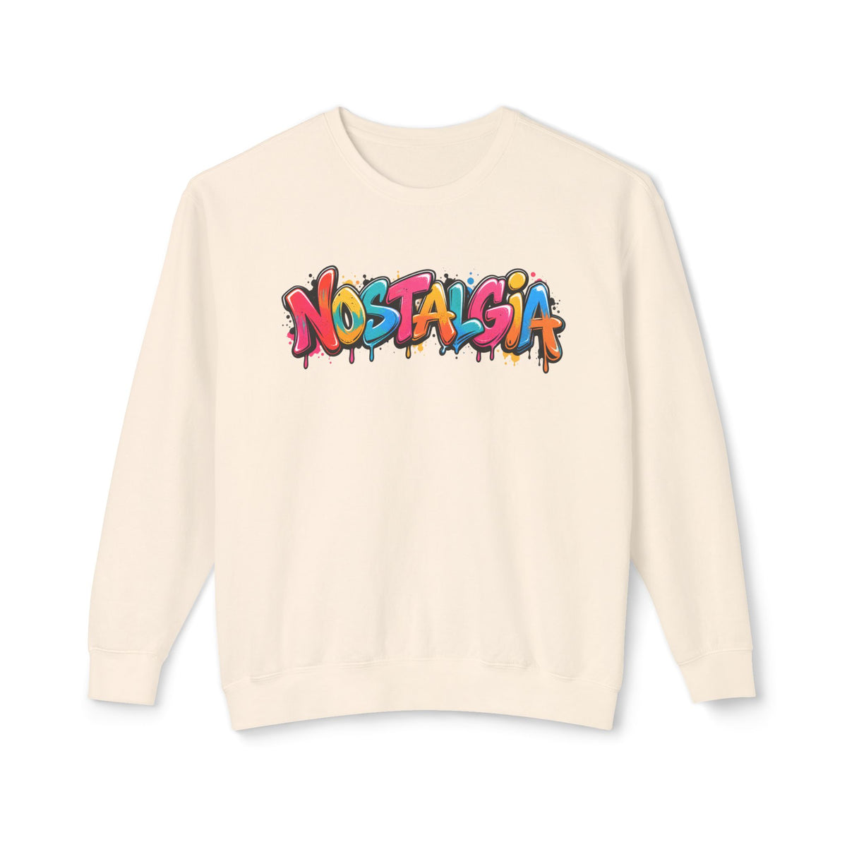 NOSTALGIA colorful graffiti sweatshirt product photo, view 2