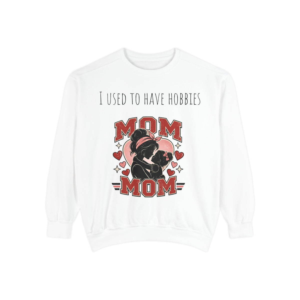MOM graphic sweatshirt product photo showing printed design (image 2)