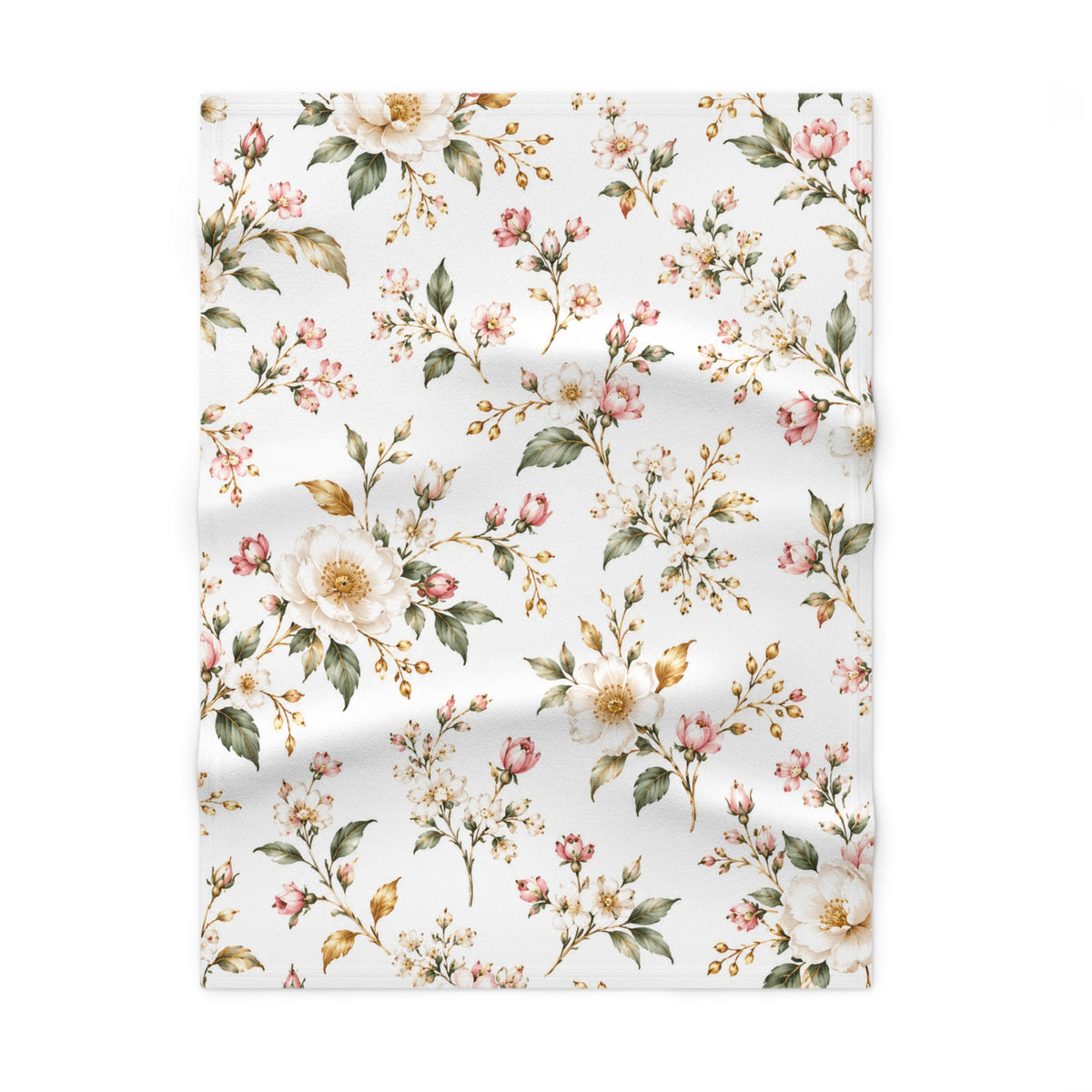 vintage floral baby blanket product image 2