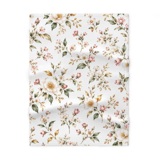 vintage floral baby blanket product image 2