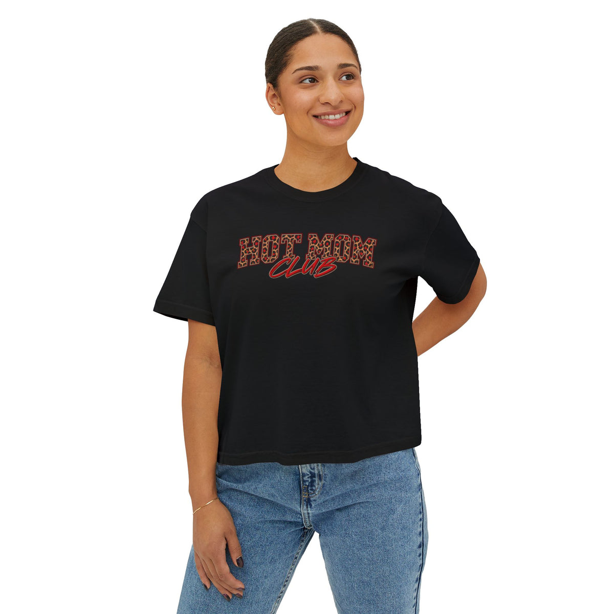 MOM Boxy Tee graphic design on casual apparel (image 16)