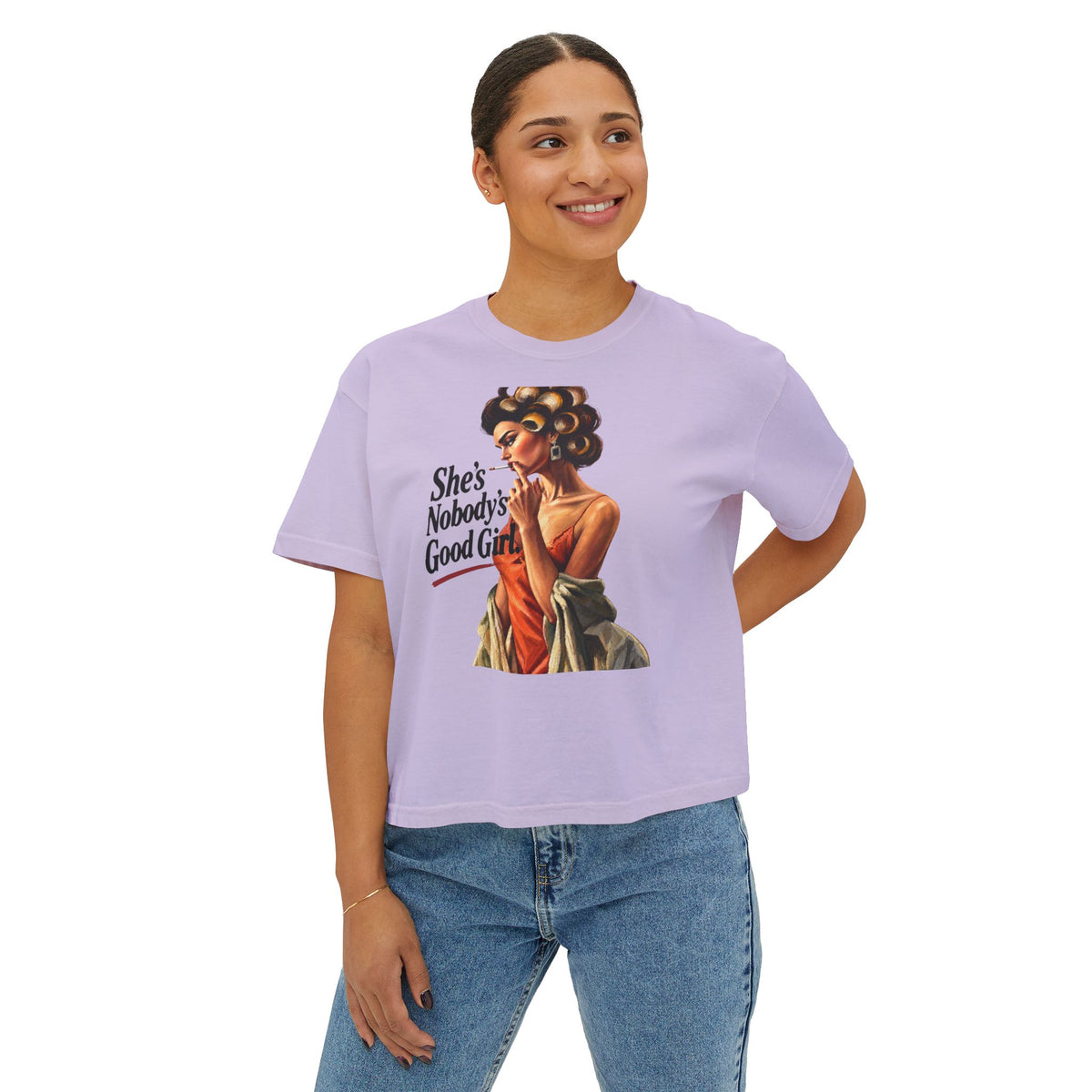 Women's Boxy Cropped T-Shirt – Heavyweight 100% Cotton