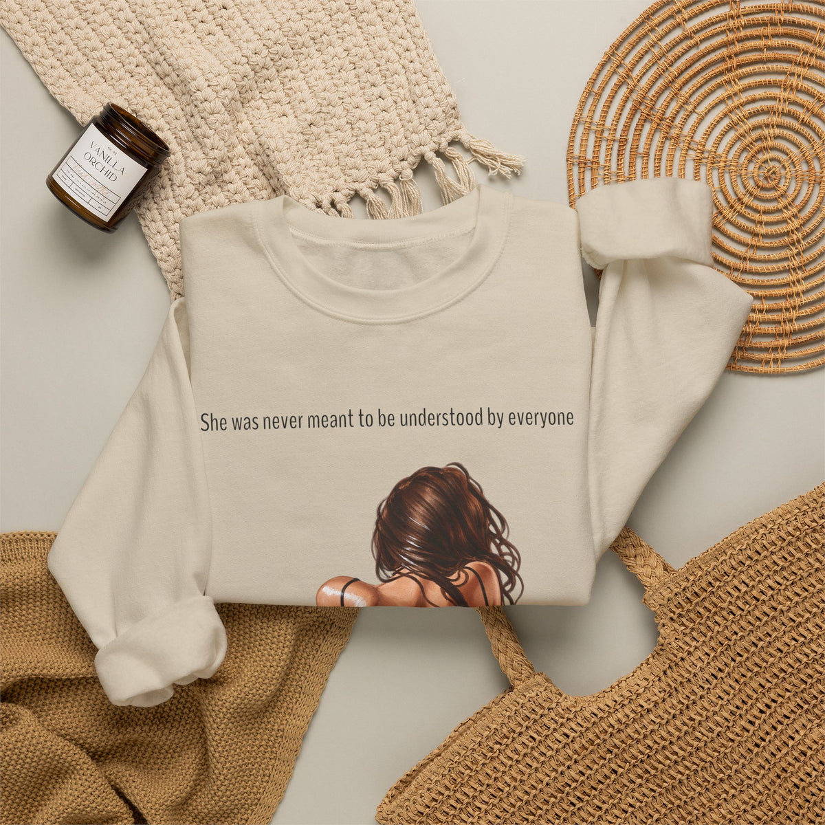 Graphic crewneck sweatshirt additional product angle