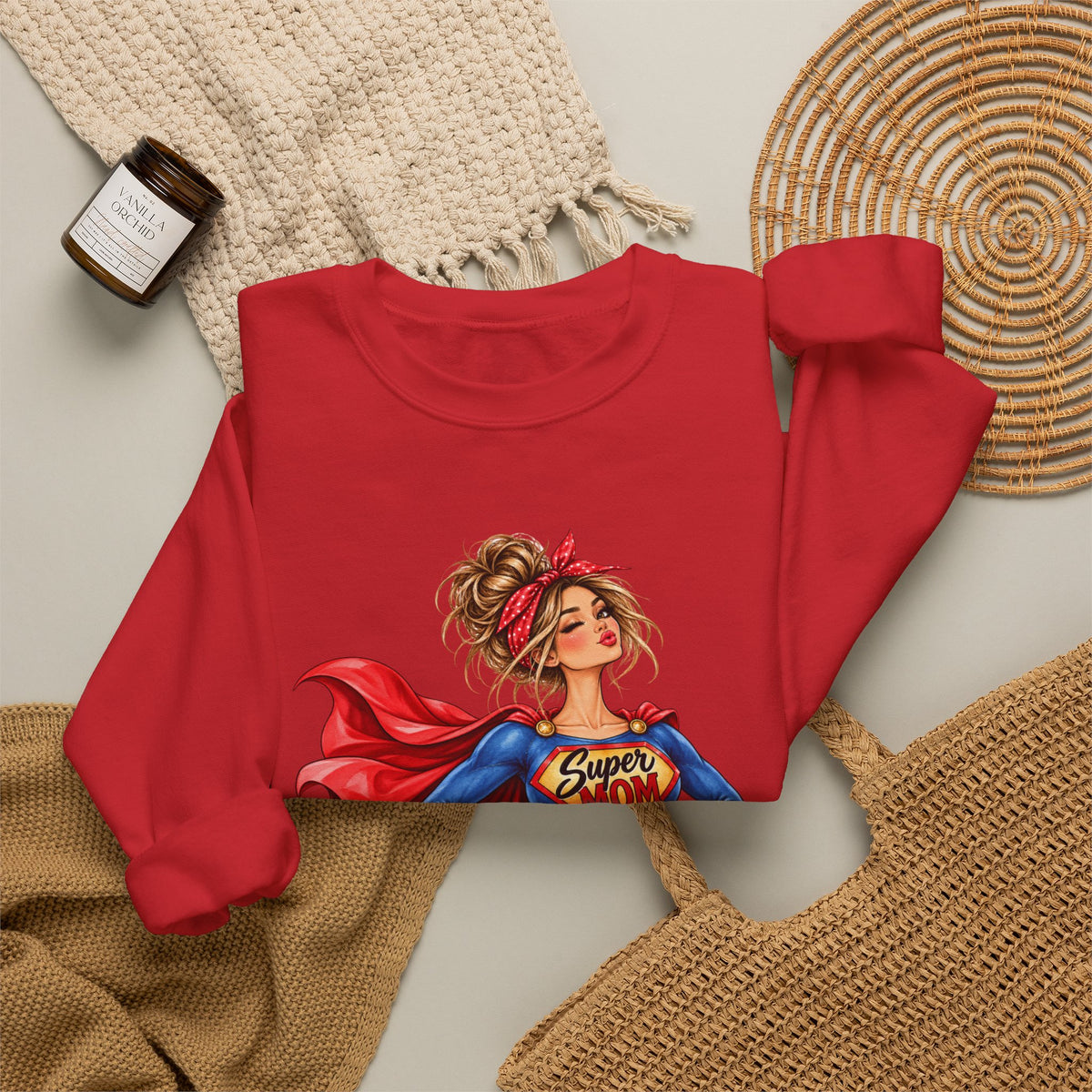 SuperMOM Sweatshirt | Funny Superhero Mom Crewneck