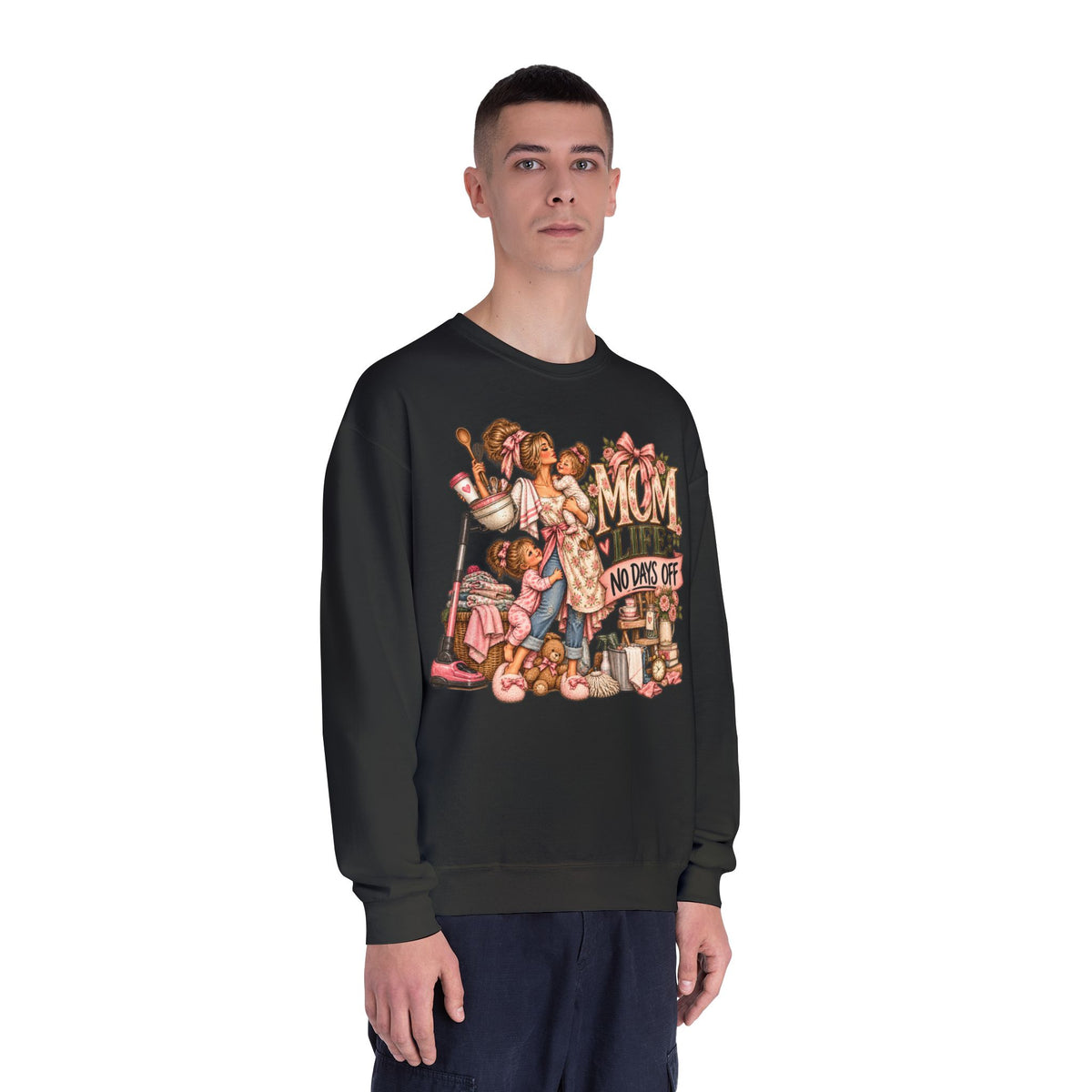 Mom Crewneck Sweatshirt graphic design on casual apparel (image 24)