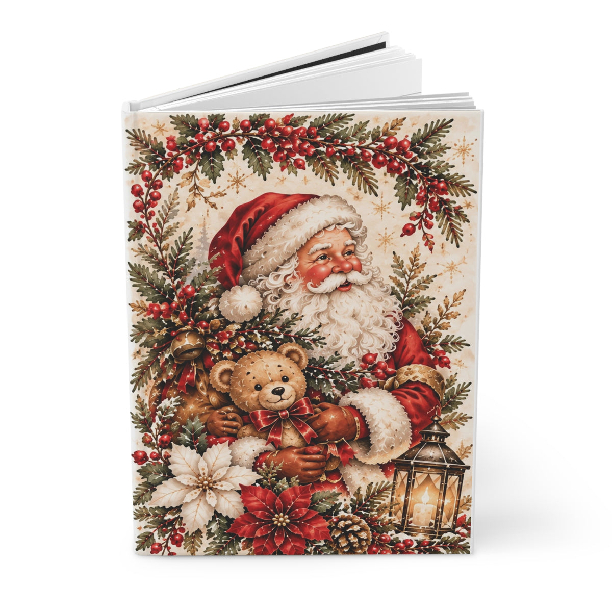 Santa and reindeer Christmas hardcover journal product image 4