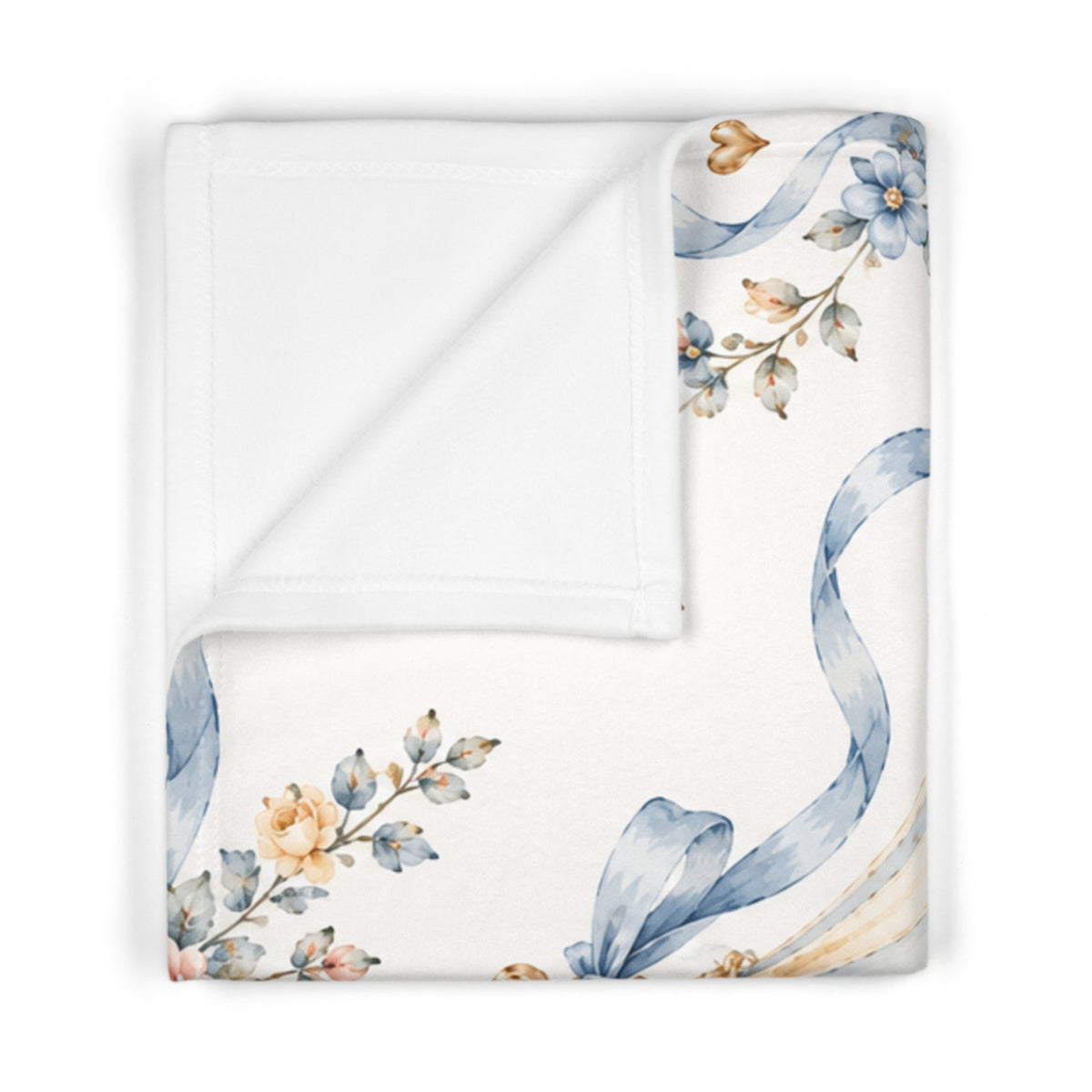 blue baby boy fleece blanket product image 3