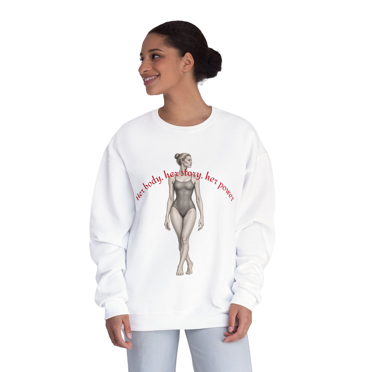 Women’s Empowerment Graphic Sweatshirt – Vintage Feminist Pullover graphic design on casual apparel (image 10)