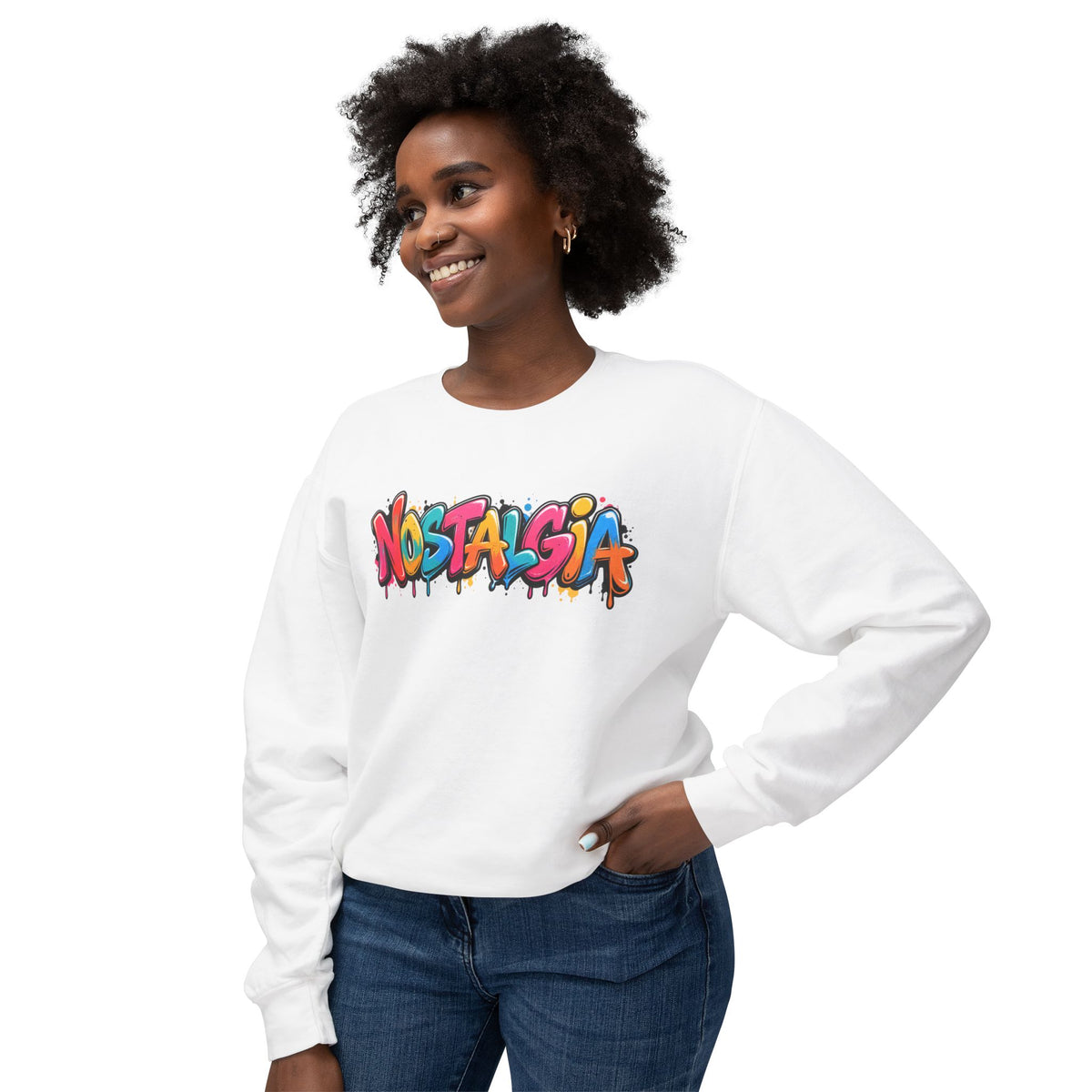 NOSTALGIA colorful graffiti sweatshirt product photo, view 16