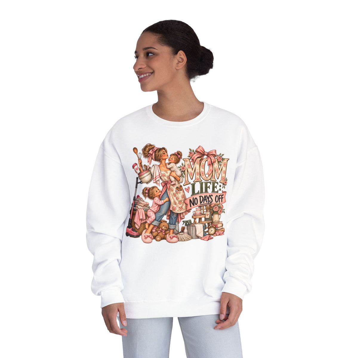 Mom Crewneck Sweatshirt graphic design on casual apparel (image 19)