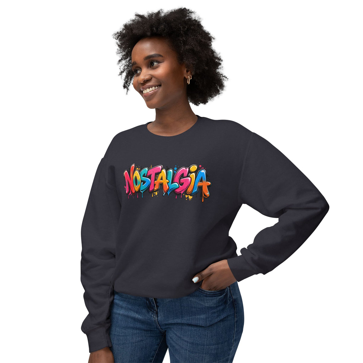 NOSTALGIA colorful graffiti sweatshirt product photo, view 49