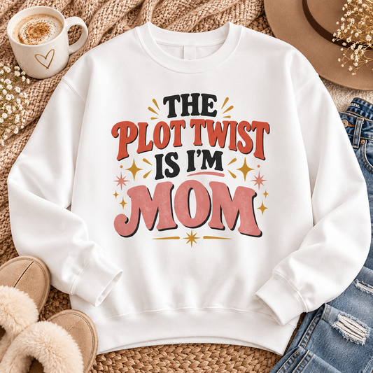 Mom graphic sweatshirt product photo showing printed design (image 1)