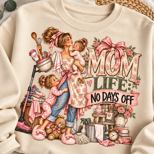 Mom crewneck sweatshirt product photo showing graphic print (image 1)